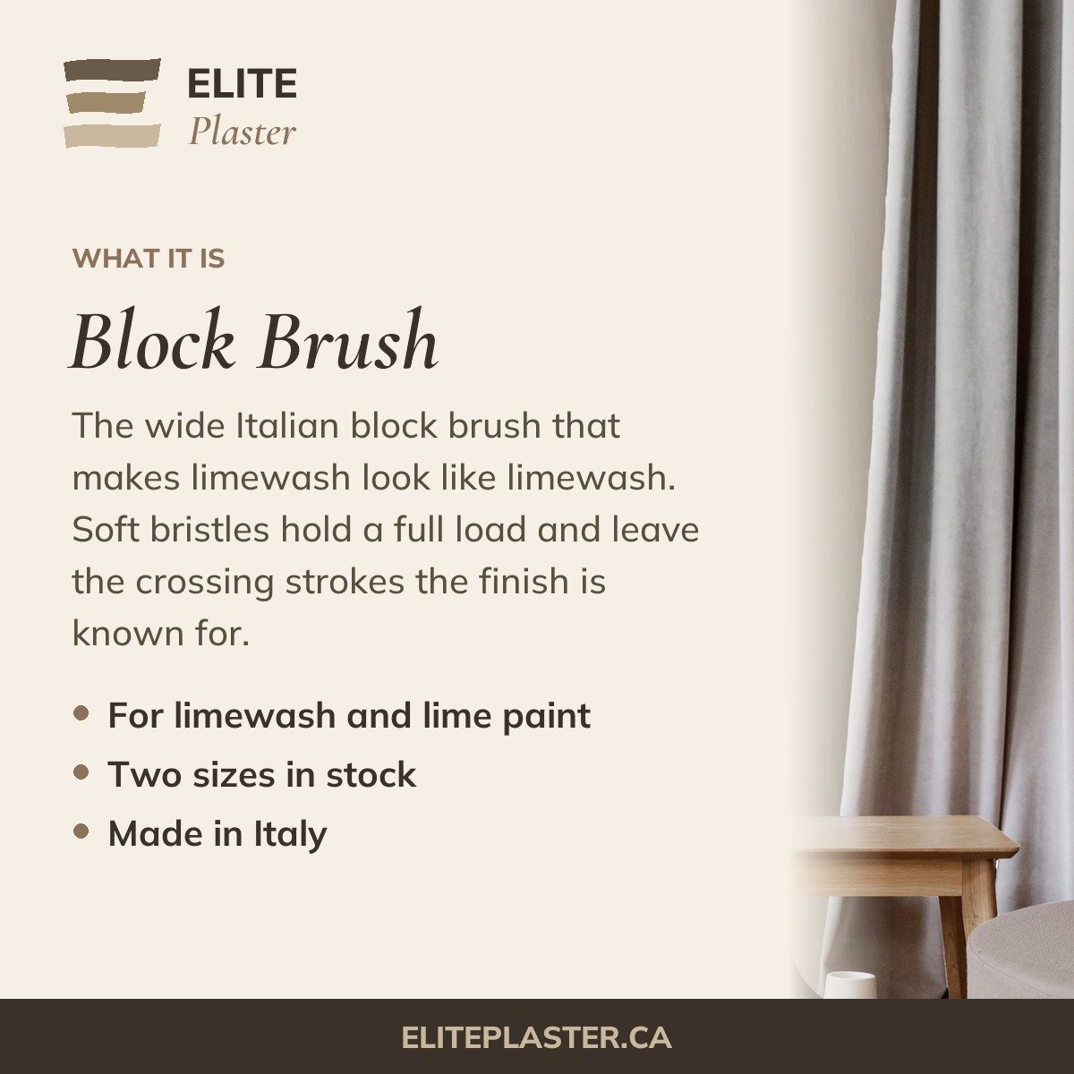 Block Brush: Limewash Brush about card