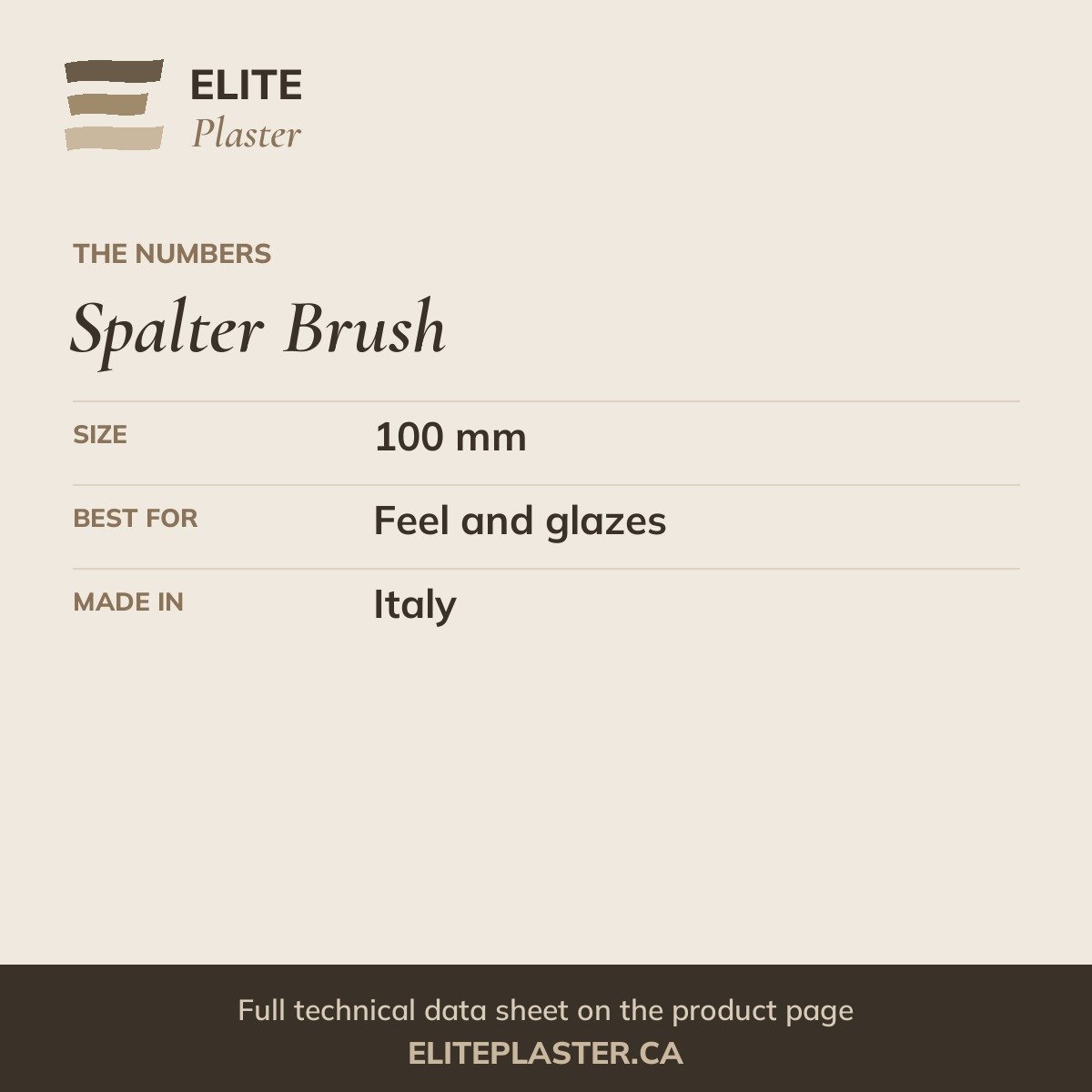 Spalter Brush: Flat Decorative Brush specs card