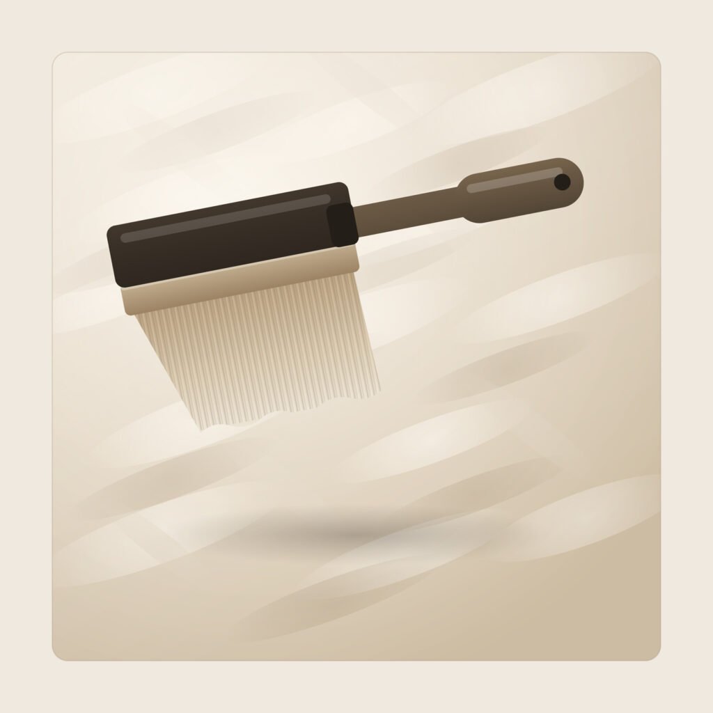 Wide block brush used for limewash application