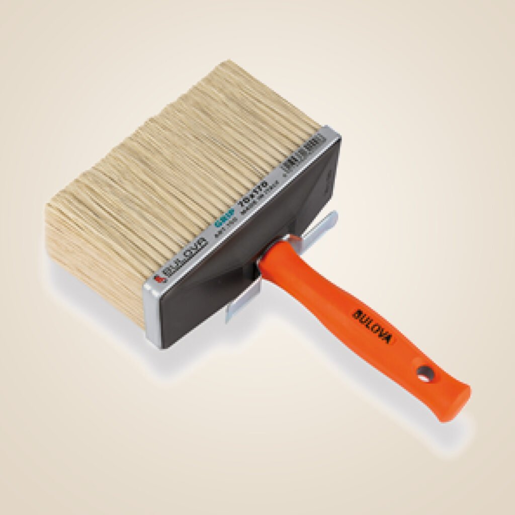 Block brush for limewash application