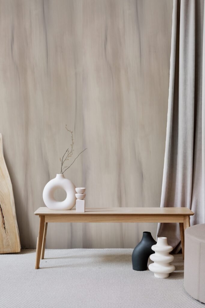 Contemporary limewash effect on an interior wall